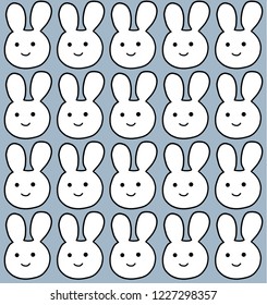 Seamless Pattern Of Rabbit Head