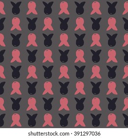 seamless pattern, rabbit vector art background design for fabric and decor