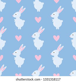 seamless pattern with rabbits