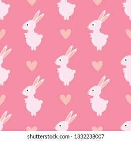 seamless pattern with rabbits