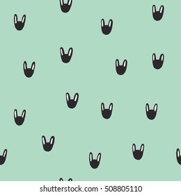 Seamless pattern with rabbits