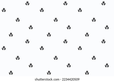 Seamless pattern with rabbits in bunny hats and sunglasses, easy to change color