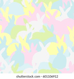 seamless pattern with rabbits. can be used for cloth print, wrapping paper or easter background
