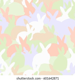 seamless pattern with rabbits. can be used for cloth print, wrapping paper or easter background
