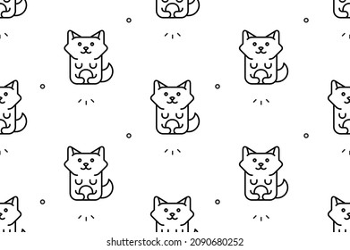 Seamless pattern with Raccoons. Icon design. Template elements