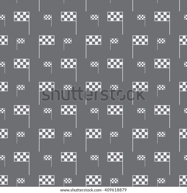 Seamless pattern of the racing\
flag