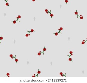 seamless pattern rad cute flower vector design