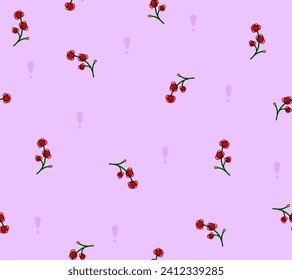 seamless pattern rad cute flower vector design