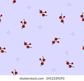 seamless pattern rad cute flower vector design