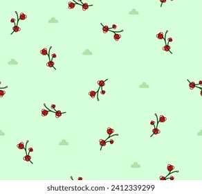 seamless pattern rad cute flower vector design