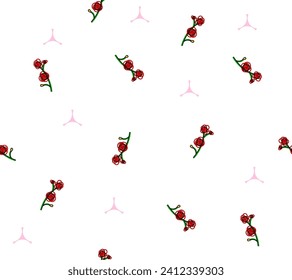 seamless pattern rad cute flower vector design