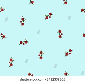 seamless pattern rad cute flower vector design