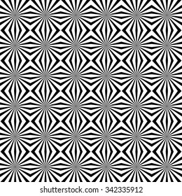 Seamless pattern with radiating lines, starburst texture. Vector art.