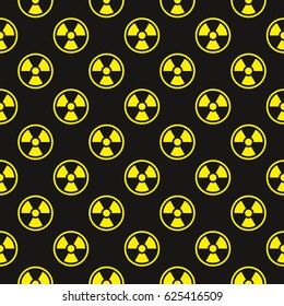 Seamless pattern with radiation icon
