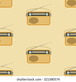 seamless pattern with radio.