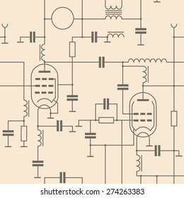 Seamless pattern with radio scheme