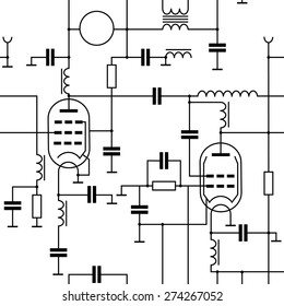 Seamless pattern with radio scheme