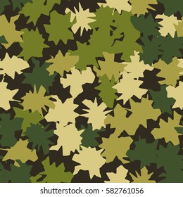 Seamless pattern. Ragged spots. Chaotic spread. Random order. Fashion camouflage. Flat. Grunge.