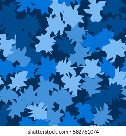 Seamless pattern. Ragged spots. Chaotic spread. Random order. Fashion camouflage. Flat. Grunge.