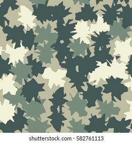 Seamless pattern. Ragged spots. Chaotic spread. Random order. Fashion camouflage. Flat. Grunge.