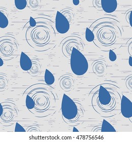 seamless pattern with rain. Autumn. sorrow