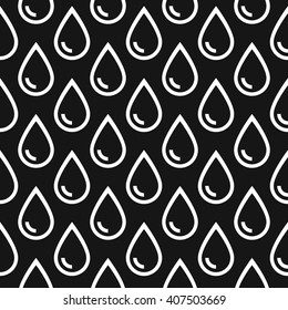 Seamless pattern with rain drops
