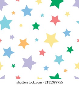 Ilustración vectorial de estrellas de color arco iris sin brillo