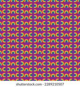 Seamless pattern with rainbow of colors of the 6 Color Pride Flag. Print for textile, wallpaper, covers, surface. For fashion fabric. Retro stylization. lgbtqa symbols