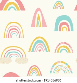 Seamless pattern of rainbow, vector illustration