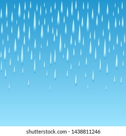 Seamless pattern with raindrops. Cartoon illustration of rain.