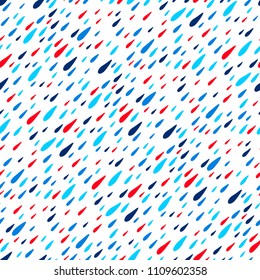 Seamless pattern with raindrops. Rainy days.