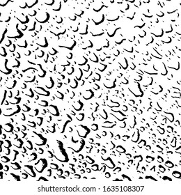 Seamless pattern of Raindrops silhouette on white background. Vector illustration
