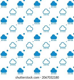Seamless pattern rainy on white background