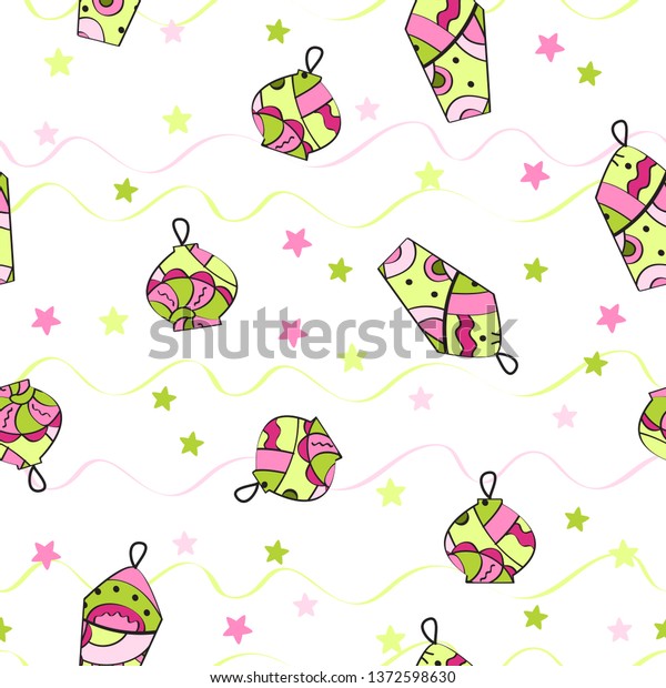Seamless pattern Ramadan holy month. Ramadan\
Oriental Lanterns, Arab Holiday Decorations. Great for Islamic\
background, cleavage paper, wallpaper, backdrop, surface, cover,\
textile, fabric