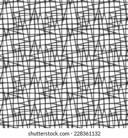 Seamless pattern with random abstract cross grid texture. Vector illustration