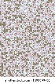 Seamless pattern with random colored quarter circles Generative Art background illustration