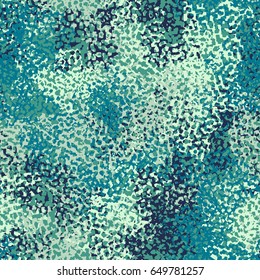 Seamless pattern. Random colored spots. Brutal camouflage.Blue-gray-yellow.