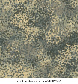 Seamless pattern. Random colored spots. The chaos of color. Fashionable camouflage. Greay-green, grey-blue, beige tones.