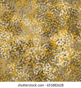 Seamless pattern. Random colored spots. The chaos of color. Fashionable camouflage. Beige, yellow, gray tones.