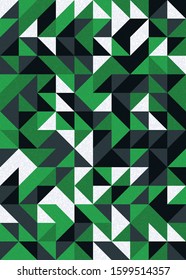 Seamless pattern with random colored triangles Generative Art background illustration