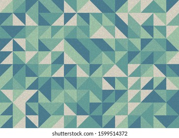 Seamless pattern with random colored triangles Generative Art background illustration