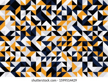 Seamless pattern with random colored triangles Generative Art background illustration