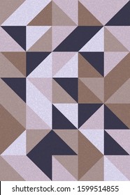 Seamless pattern with random colored triangles Generative Art background illustration