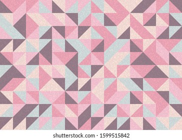 Seamless pattern with random colored triangles Generative Art background illustration
