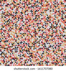 Seamless pattern with random colored triangles Generative Art background illustration