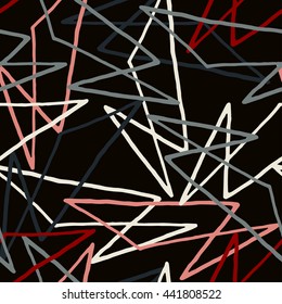 Seamless pattern of random lines, vector illustration