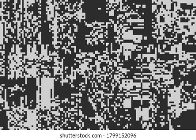 Seamless Pattern With Random Pixel Noise. Generative Glitch Art.