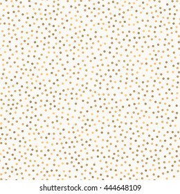 Seamless Pattern of Random Round Dots of the same size, with Brown Colors of Various Brightness.