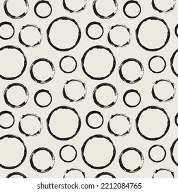 Seamless pattern with random scattered grunge circles