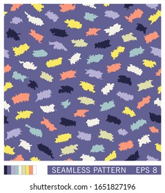 Seamless pattern. Random splinters with a grunge jagged edges. Stylized paper cuttings. Vector texture. 